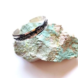 Storyteller Cuff Bracelet Sterling Silver Native American Handmade